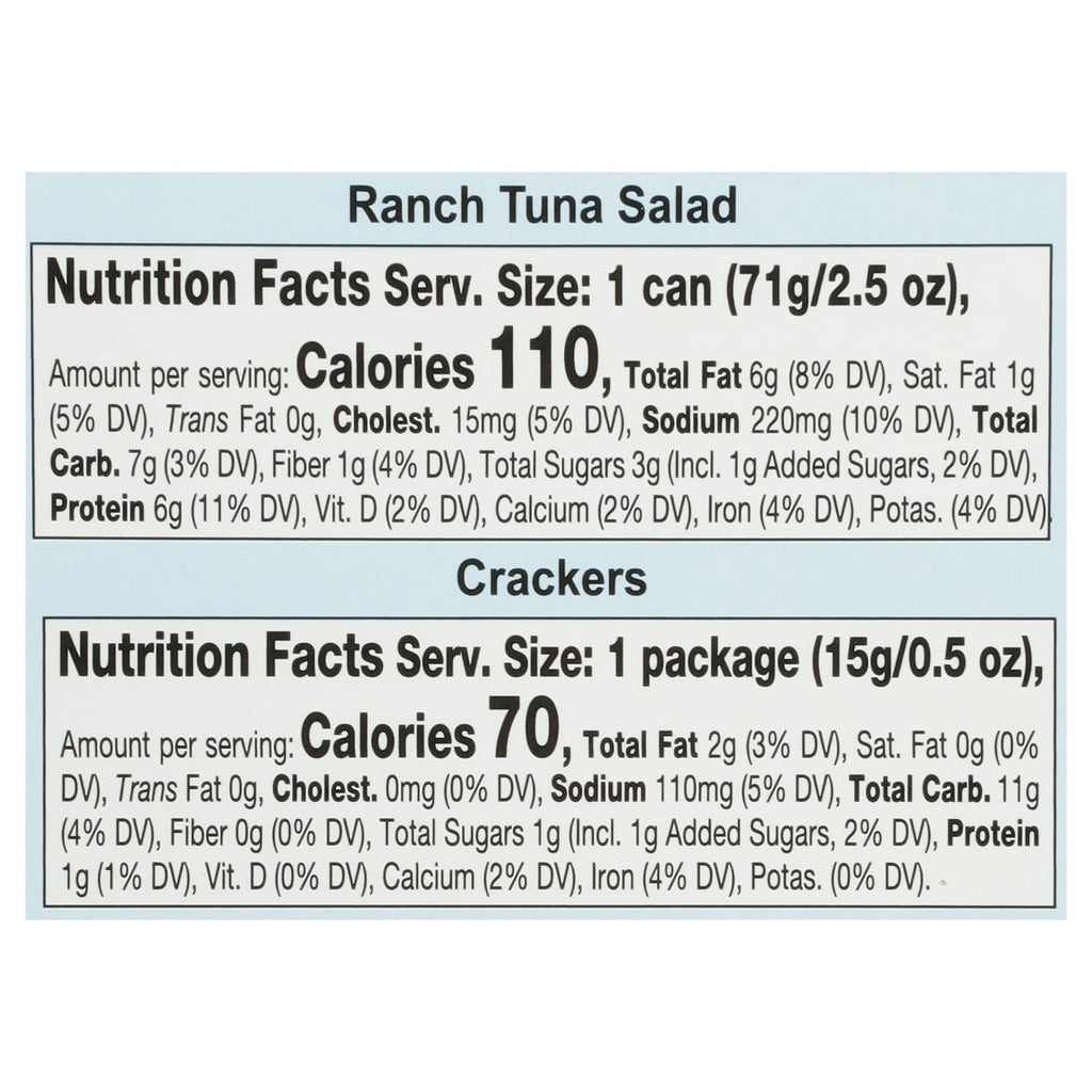 Brunswick Naturally Flavored Ranch Tuna Salad With Crackers, 1-ct.
