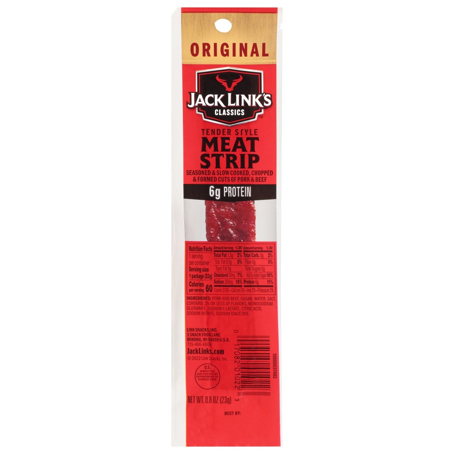 Jack Link's Classics Tender Style Original Meat Strip 0.8 oz