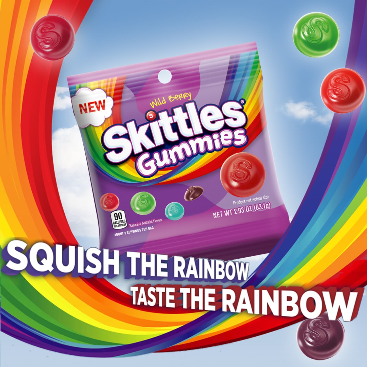 SKITTLES Wild Berry Gummy Candy (2.93oz)