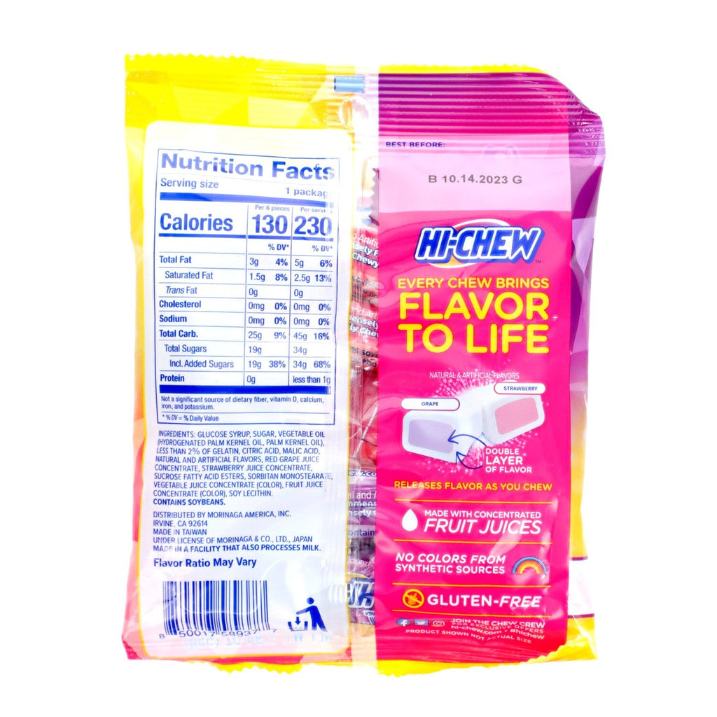 HI-CHEW Grape and Strawberry Fruit Chews, 1.94-oz. Bags