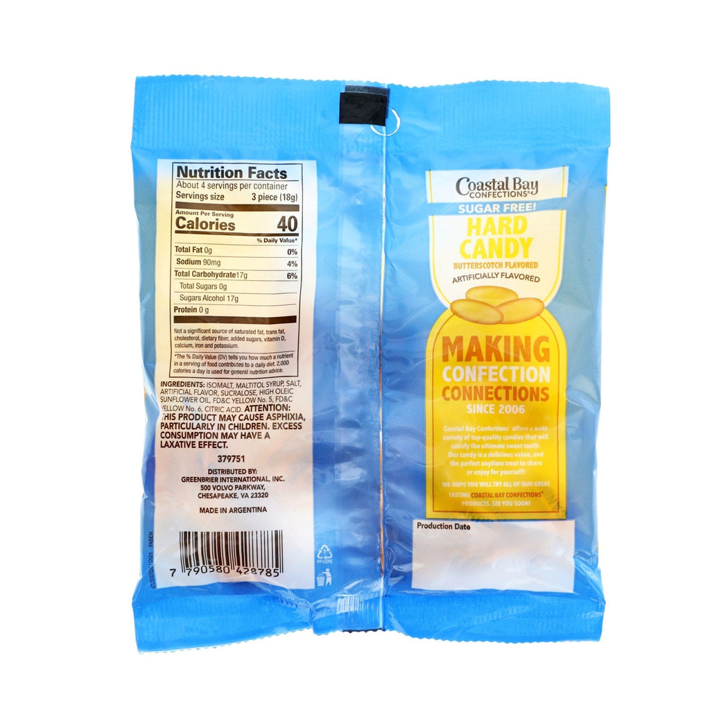 Coastal Bay Confections Butterscotch Sugar Free Hard Candy, 1-ct.