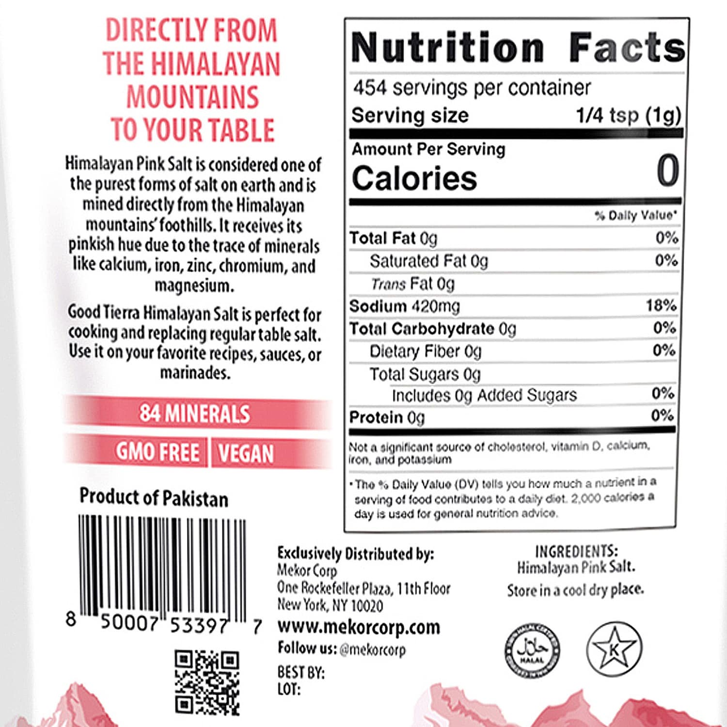 Good Tierra Extra Fine Himalayan Pink Salt, 1-ct.