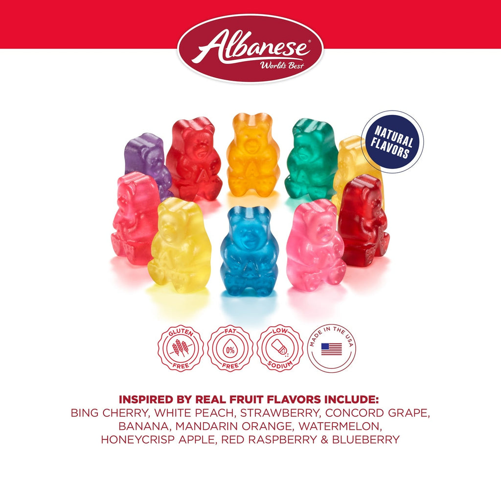 Albanese True To Fruit American Favorite Fruits Gummi Bears, 2.5 oz.
