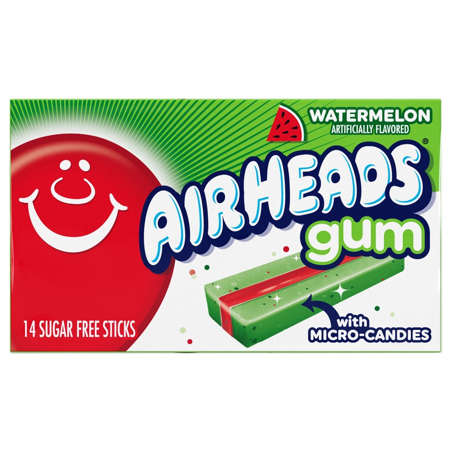 Airheads Watermelon Flavored Gum, 14-pc Pack.