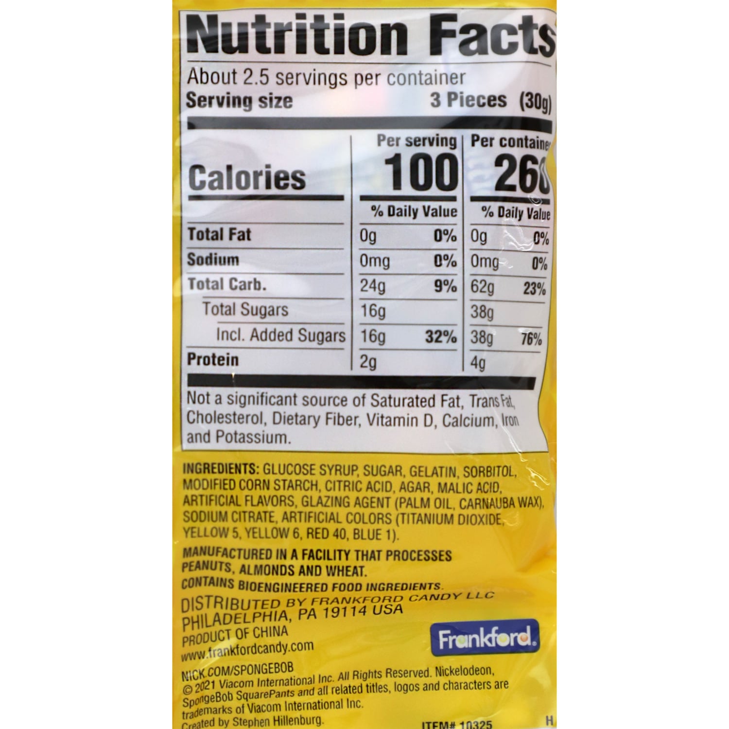 Krabby Patties Nickelodeon SpongeBob Squarepants Gummy 8 ct.