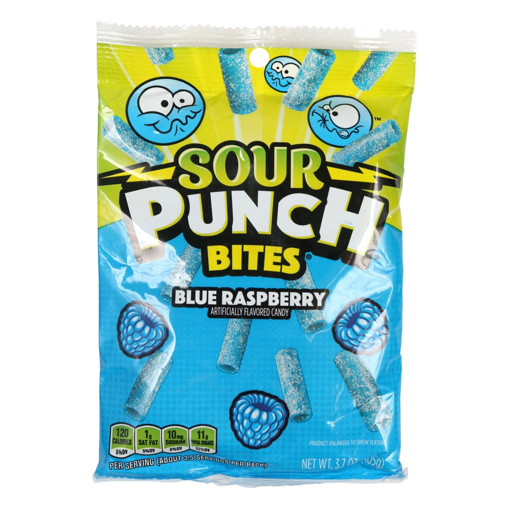 Sour Punch Bites Blue Raspberry Candies, 3.7-oz. Bag