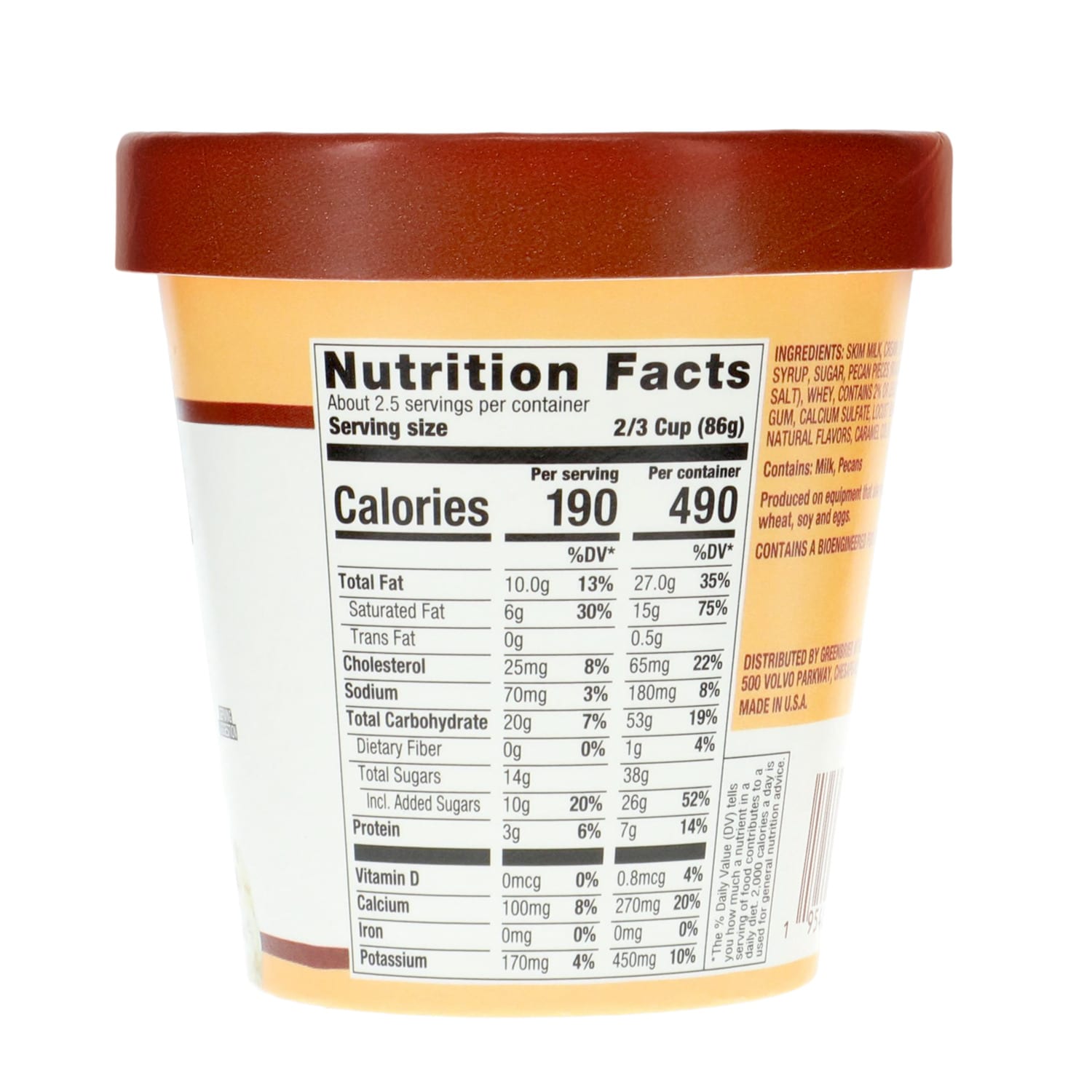 Butter Pecan Ice Cream, 14-oz. Container