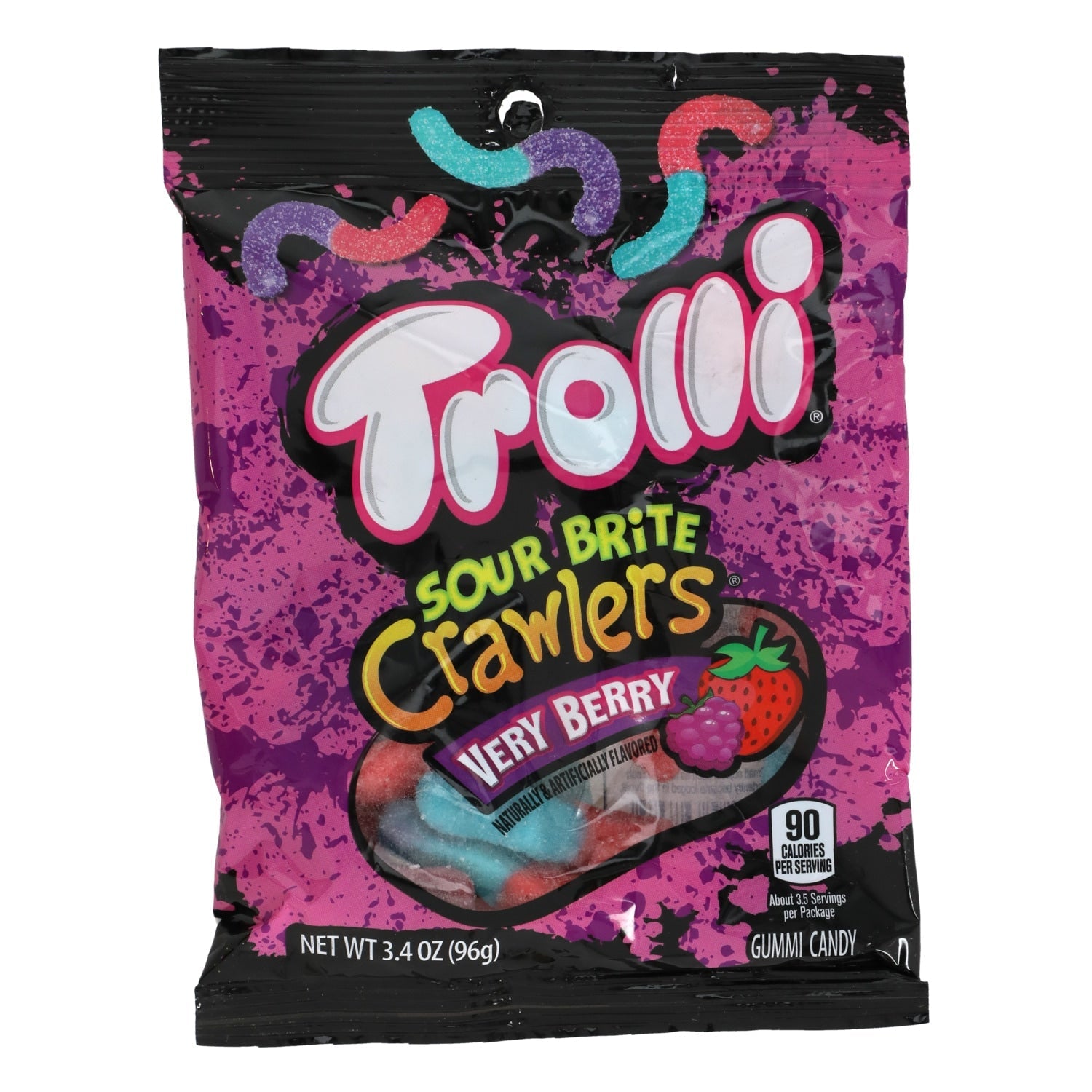 Trolli Very Berry Flavored Sour Brite Crawlers Gummy Candy, 1-ct.