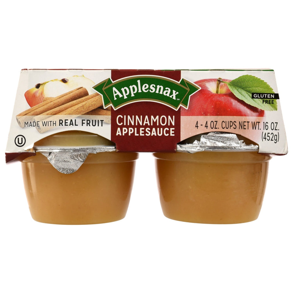 Applesnax Applesauce with Cinnamon, 4-ct. Packs
