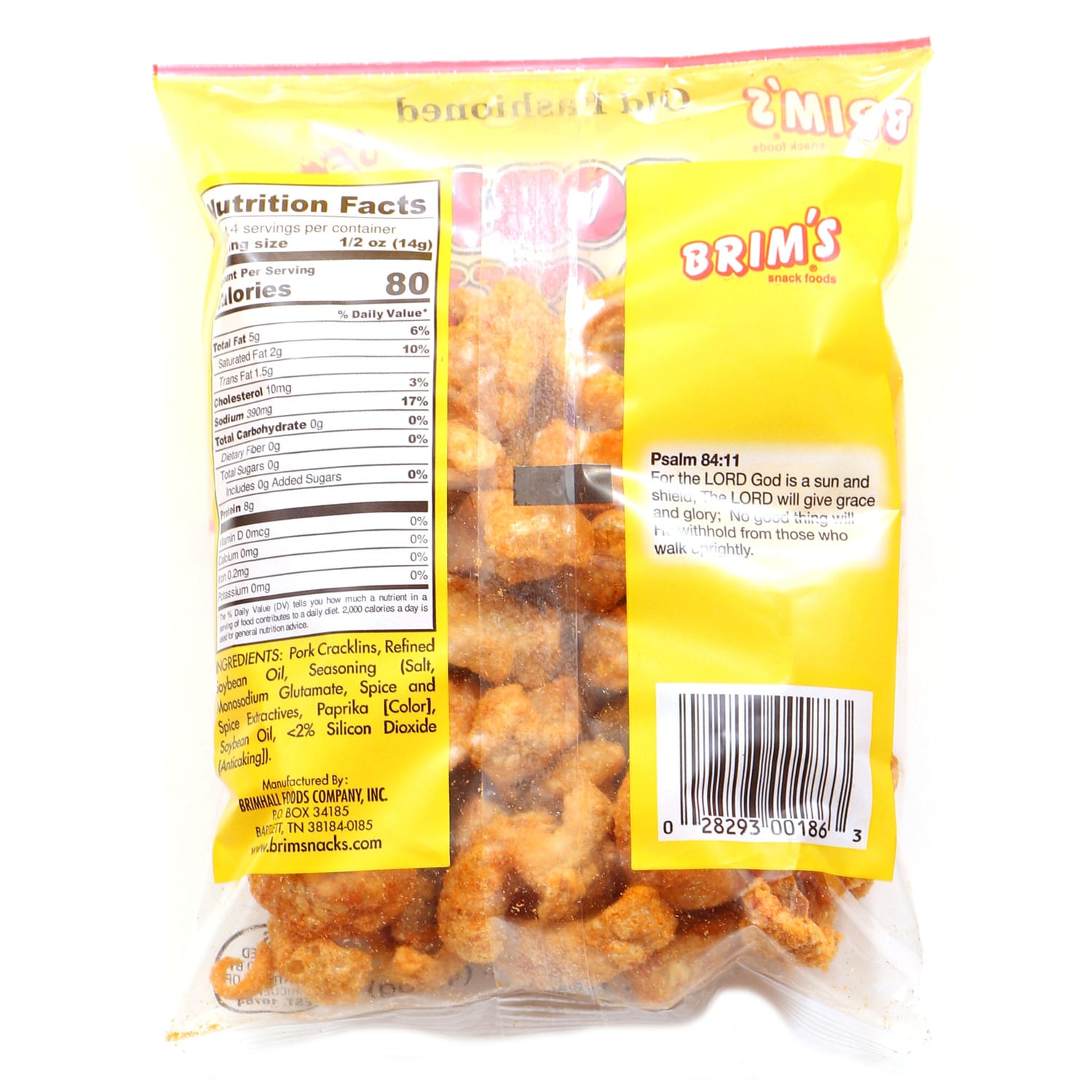 Brim's Seasoned Pork Cracklin Dippers, 1.75-oz. Bags