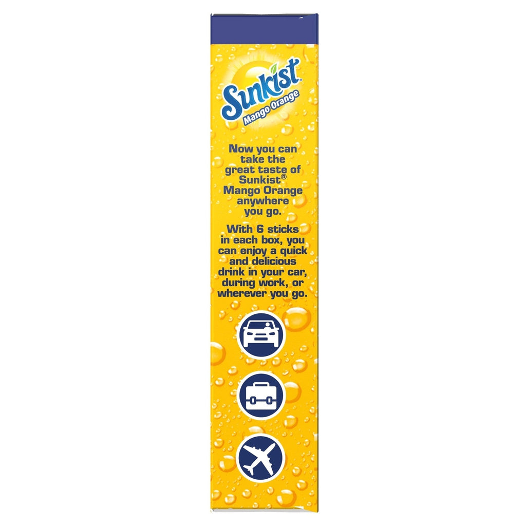 Sunkist Mango Orange-flavored Drink Sticks, 6-pc Pack.