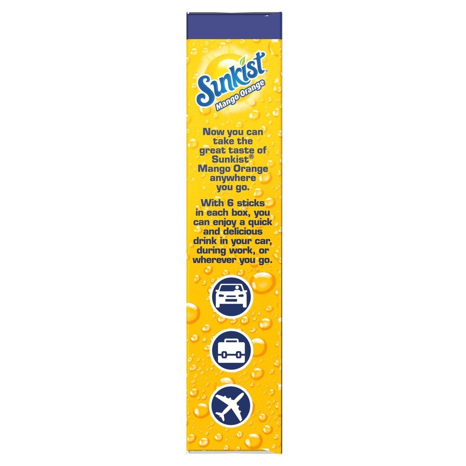 Sunkist Mango Orange-flavored Drink Sticks, 6-pc Pack.