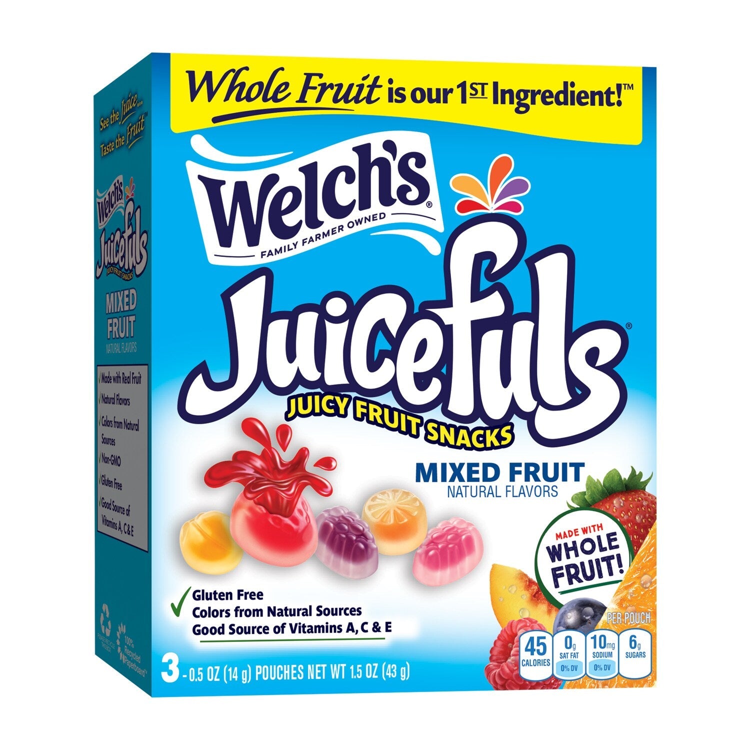 Welch's Juicefuls Fruit Snacks - Mixed Fruit, 3-ct. Packs