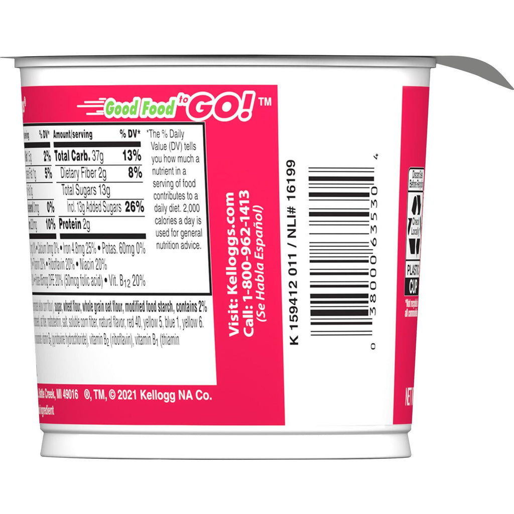 Kellogg's Froot Loops Breakfast Cereal Cup, 1-ct.