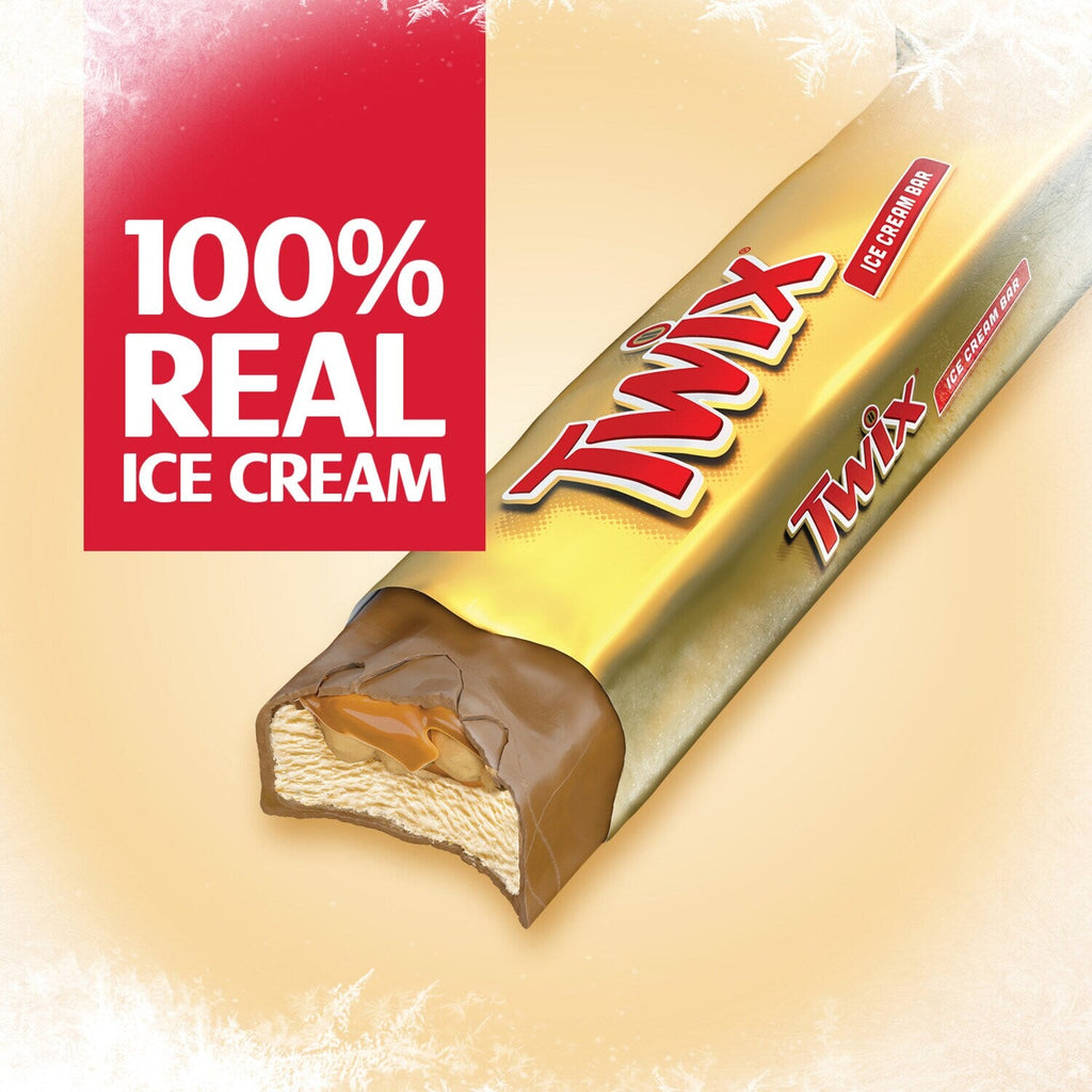 TWIX Ice Cream Bar Vanilla Caramel Chocolatey Cookie Dessert Bar, 3 Oz Bar