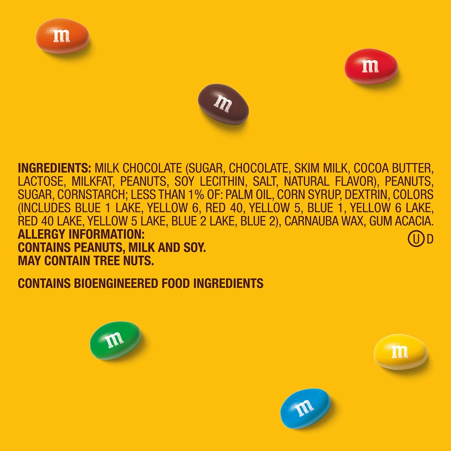 M&amp;M Peanut Chocolate Candies, 48-pc Pack.