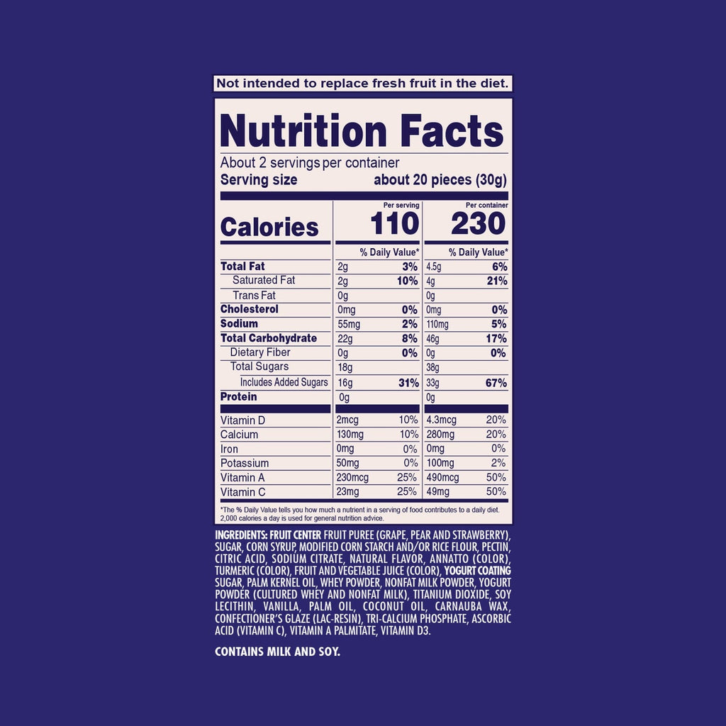 Welch's Blueberry Flavored Fruit and Yogurt Snacks, 2.25-oz. Bags