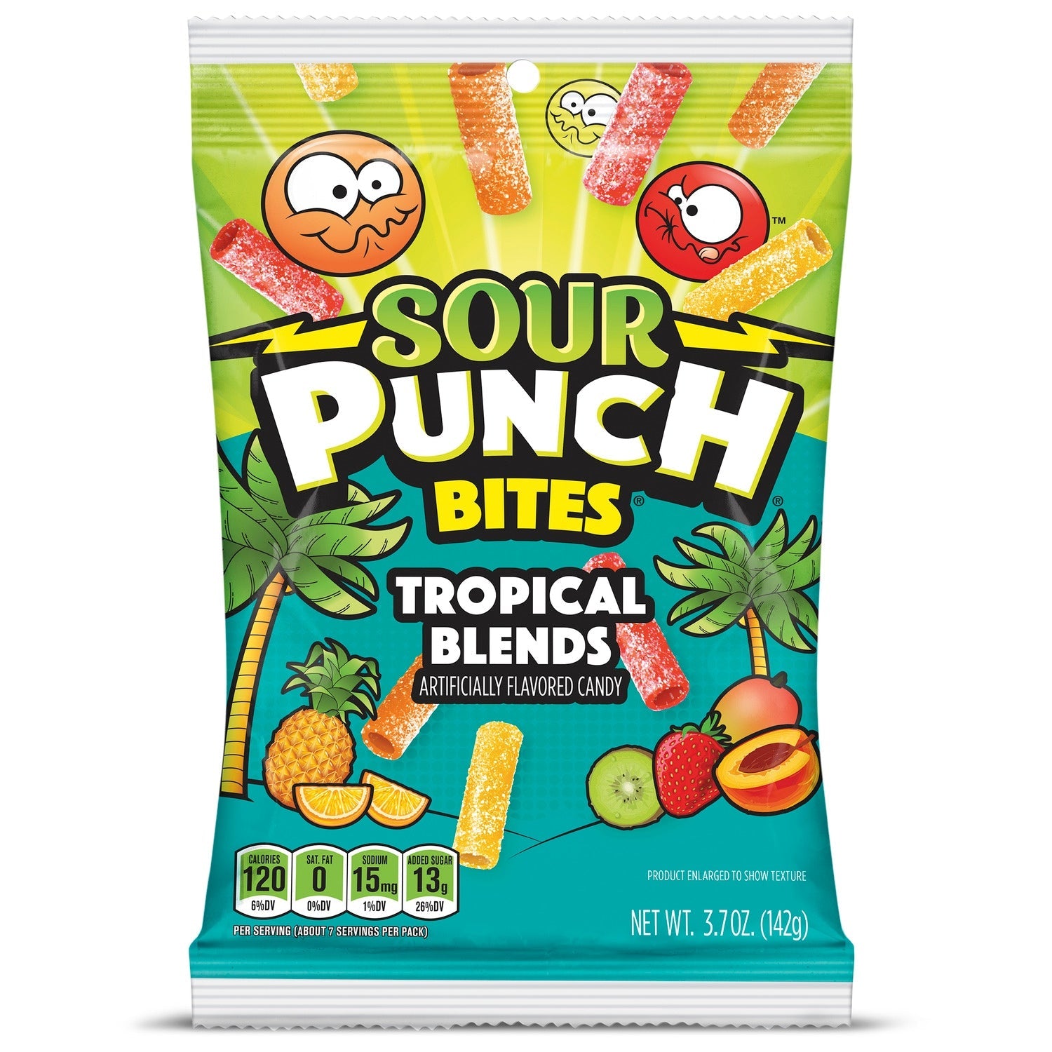 Sour Punch Bites Tropical Blends Chewy Candy Pieces, 3.7-oz. Bag