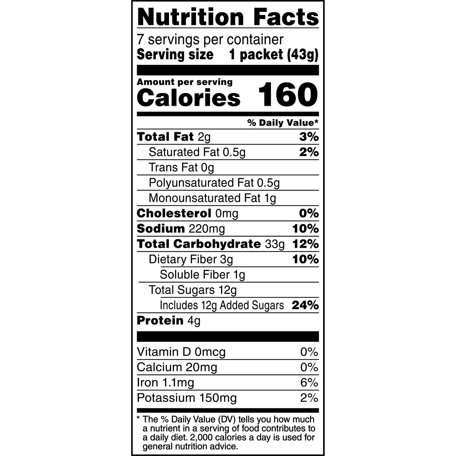 Quaker Instant Oatmeal Maple &amp; Brown Sugar, 7-ct. Pack