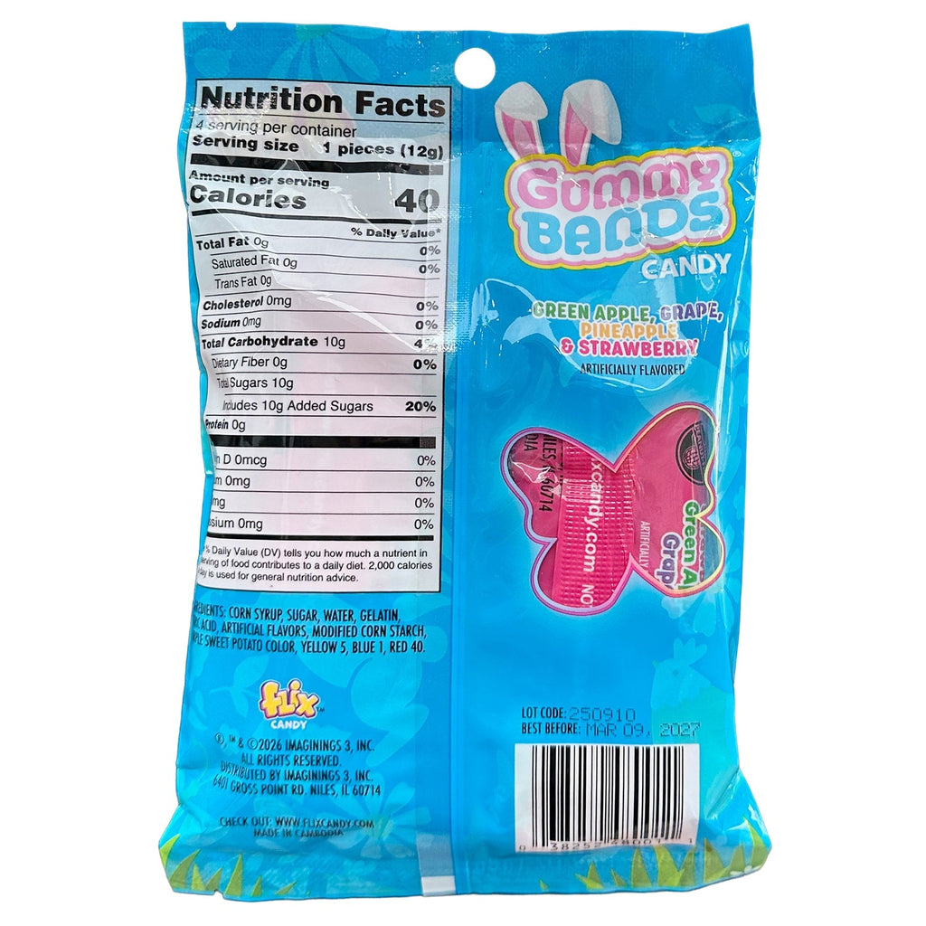 Gummy Bands Candy, Assorted Flavors, 1-ct.