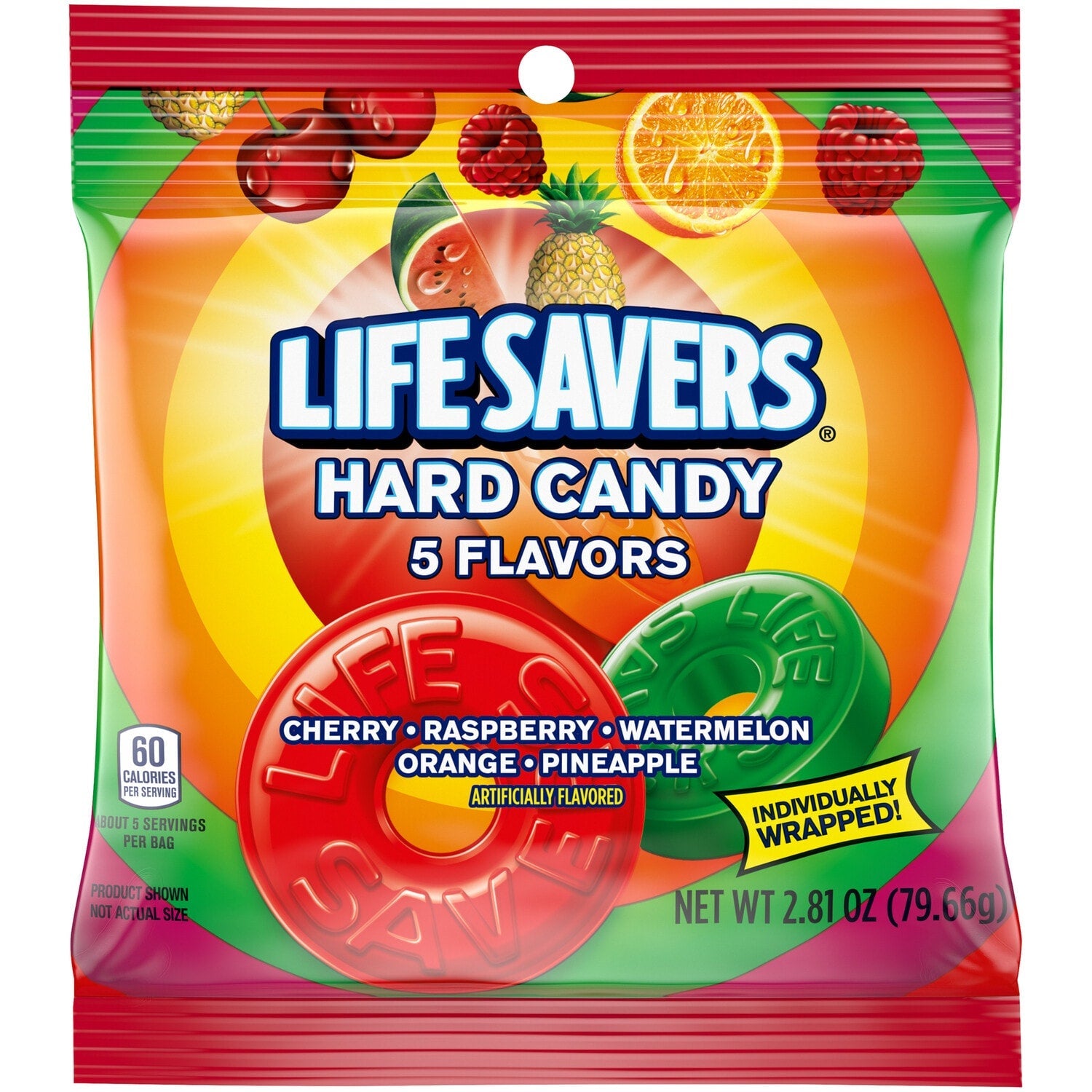 LIFE SAVERS 5 Flavors Hard Candy, 2.81 oz Bag