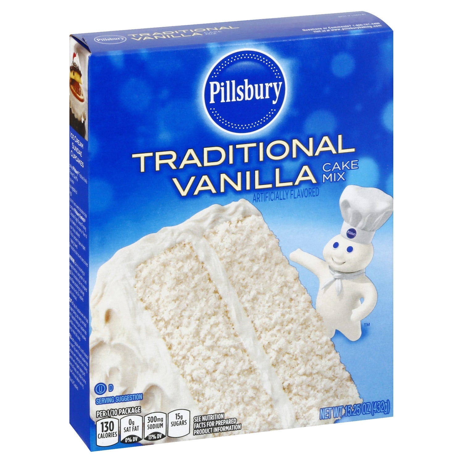 Pillsbury Traditional Vanilla Cake Mix, 15.25-oz