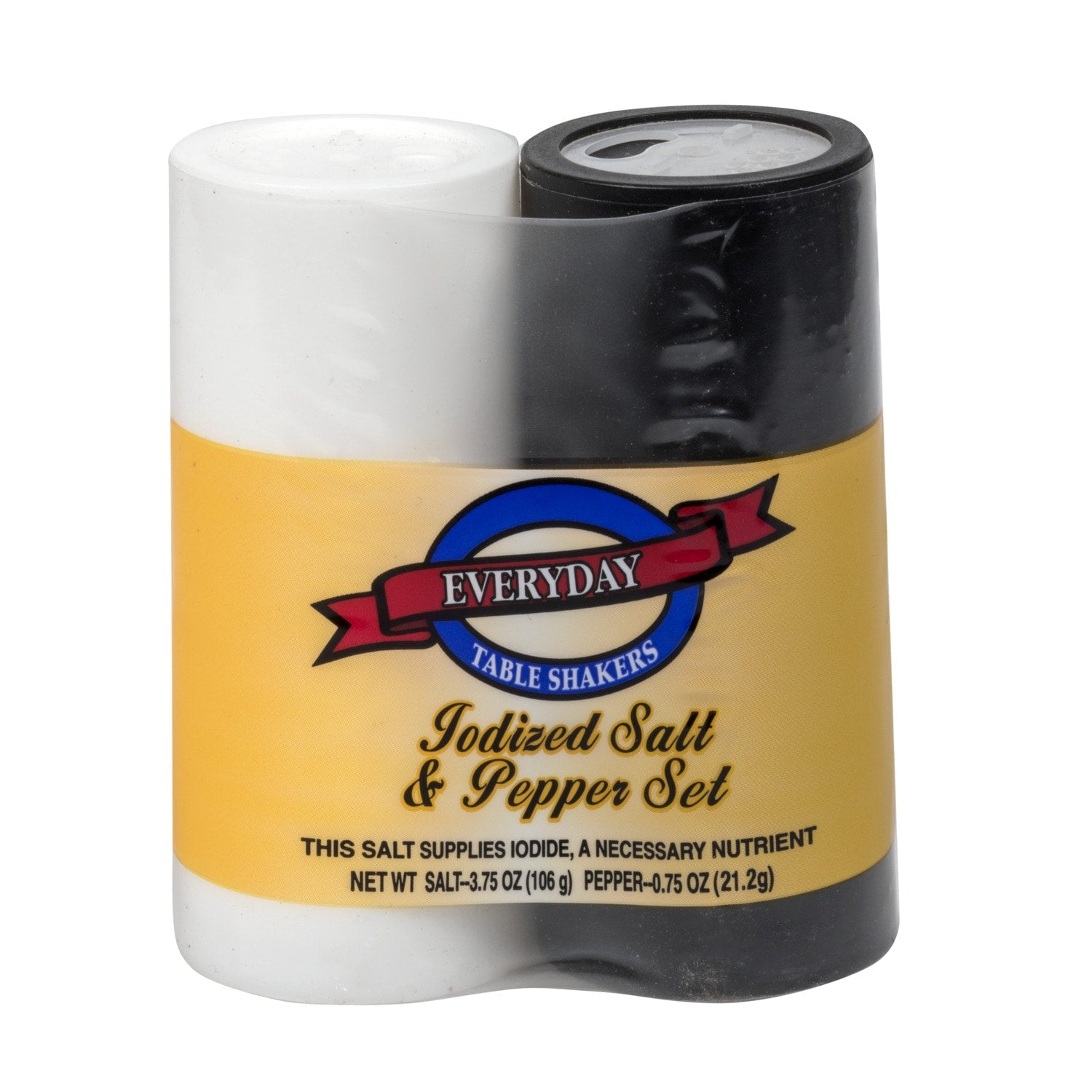 Everyday Table Shakers Iodized Salt and Pepper Set, 2-pc. Pack