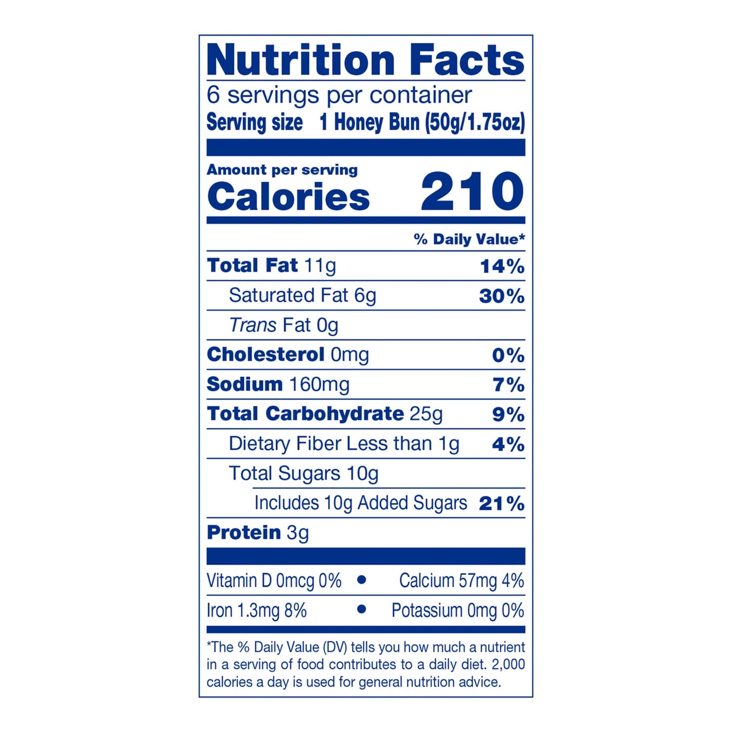 Tastykake Glazed Honey Buns Individually Wrapped Pastry Snack, 6-ct. Box