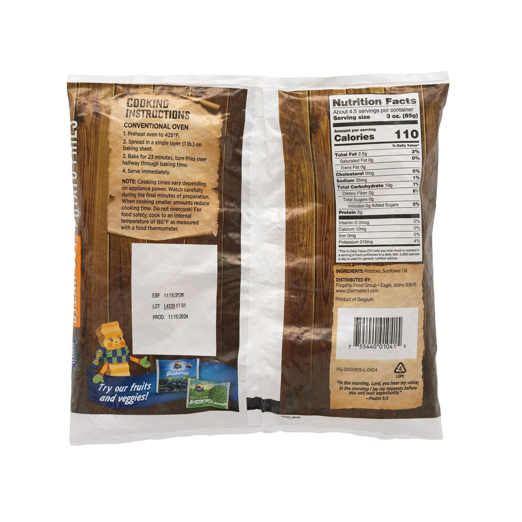 Tj Farms Steak Cut Potato Fries, 1-ct.