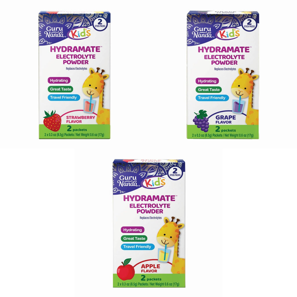 GuruNanda Hydramate Kids Electrolyte Powder, 2-pc Pack.