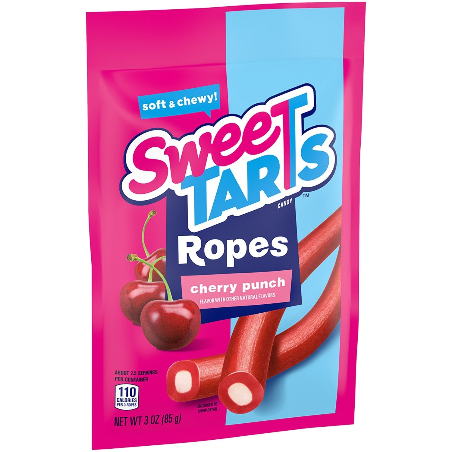SweeTARTS Soft &amp; Chewy Cherry Punch Ropes, 3 oz. Packs