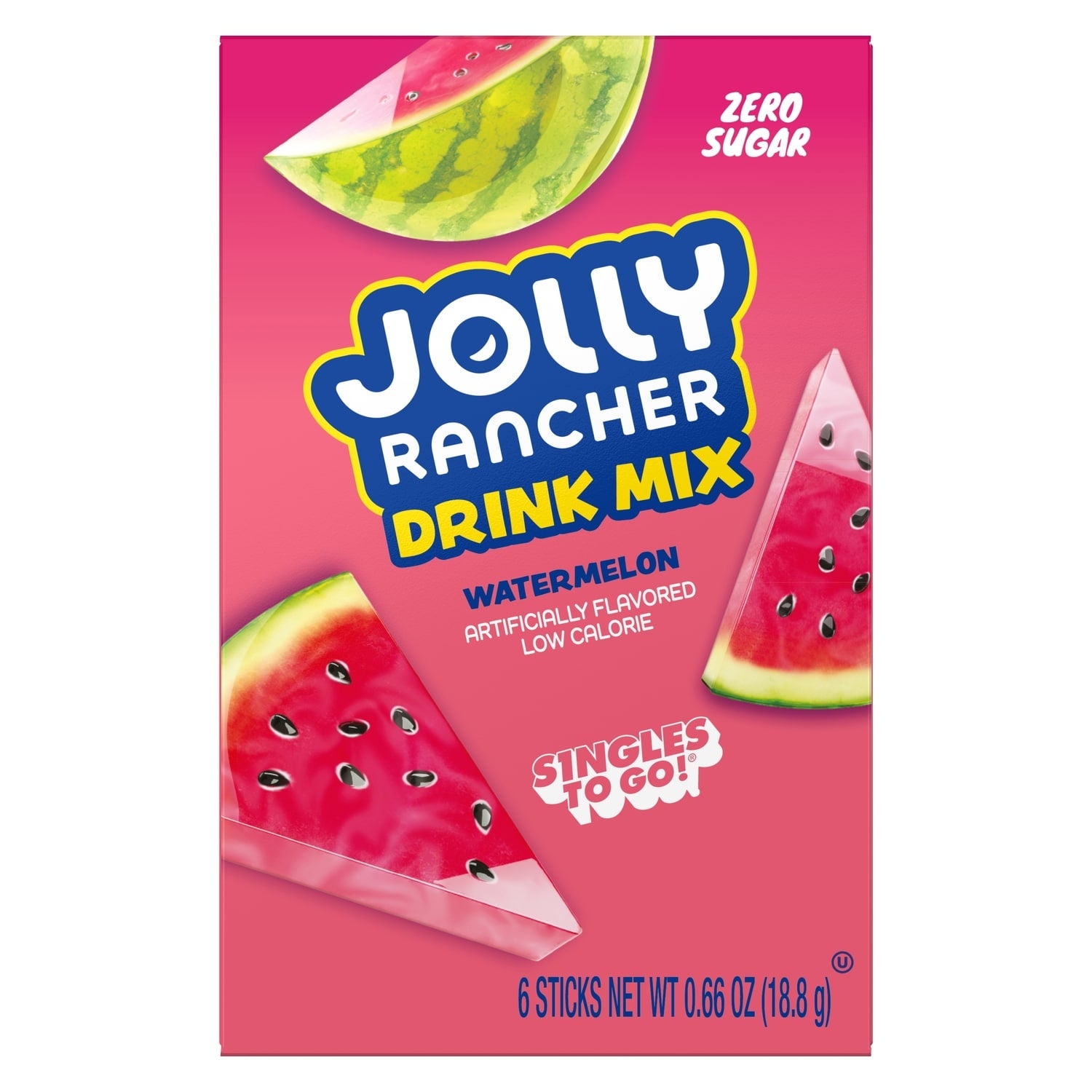 Jolly Rancher Watermelon-flavored Drink Mix, 6-pc Pack.
