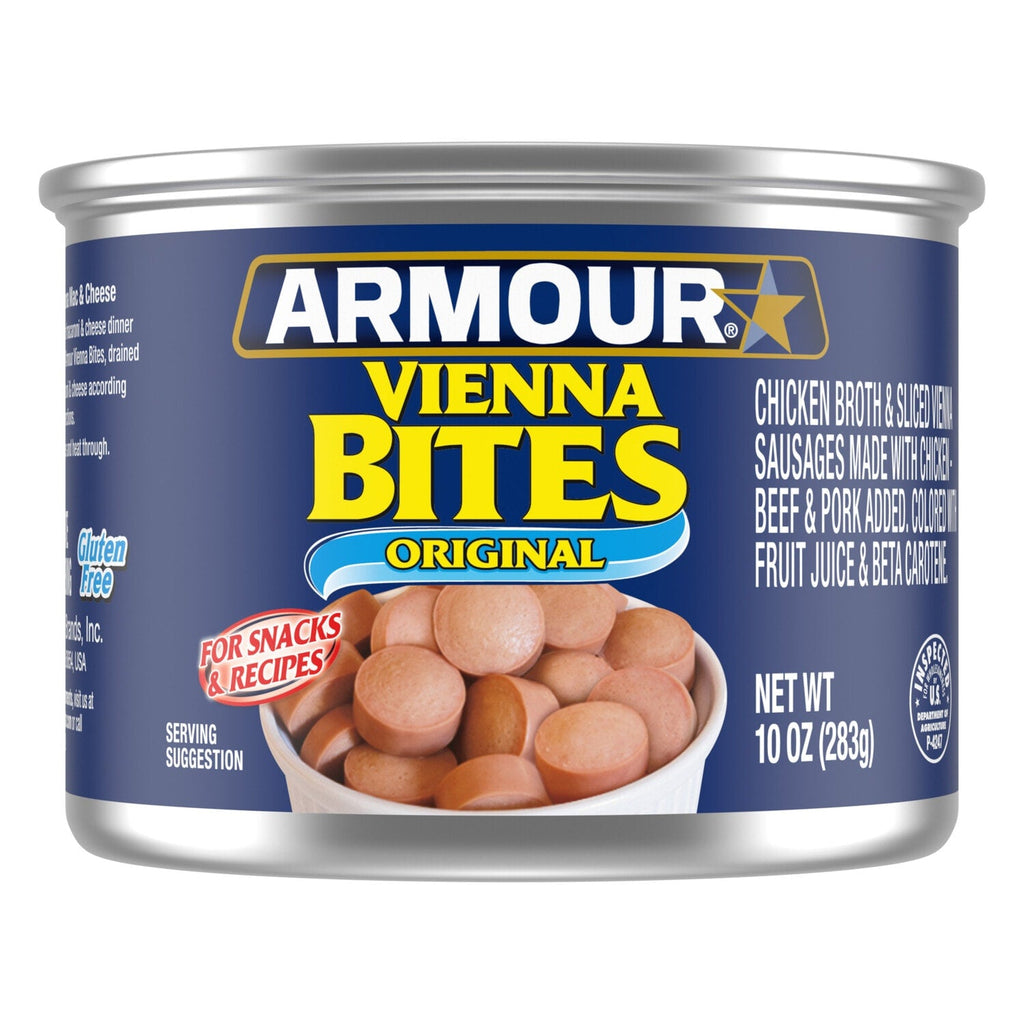 Armour Star Vienna Sausage Bites, Original Flavor, Canned Sausage, 10 oz.