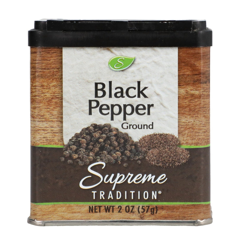 Spice Time Pure Ground Black Pepper, 2 oz. Tin