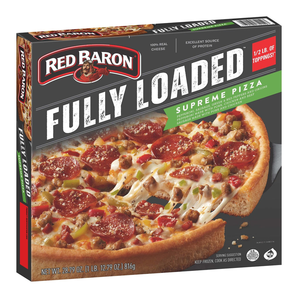 Red Baron Fully Loaded Supreme Original Crust Frozen Pizza, 1 lb.