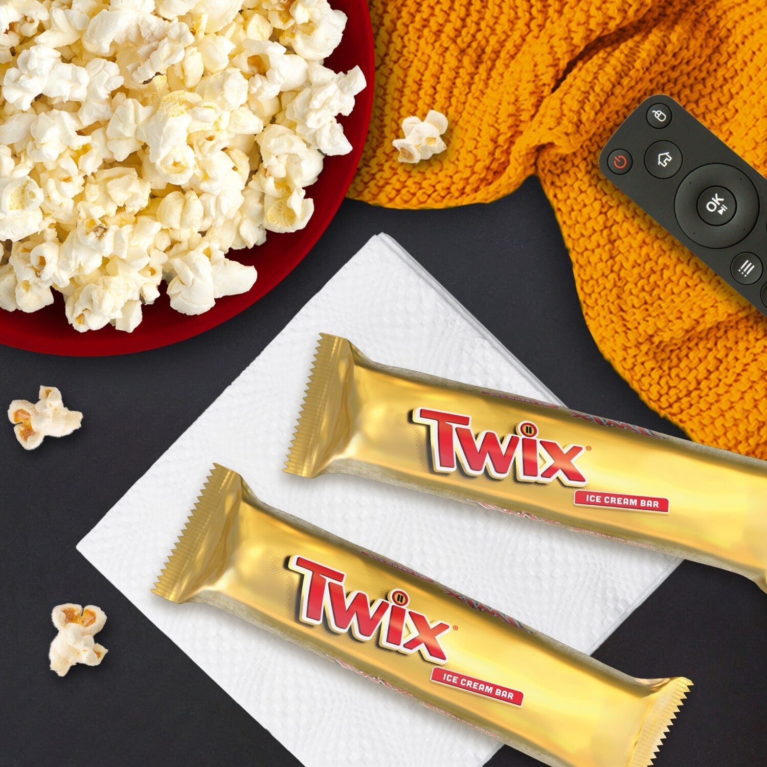 Mars TWIX Caramel Vanilla Milk Chocolate Ice Cream Bars, 5 Pack Box