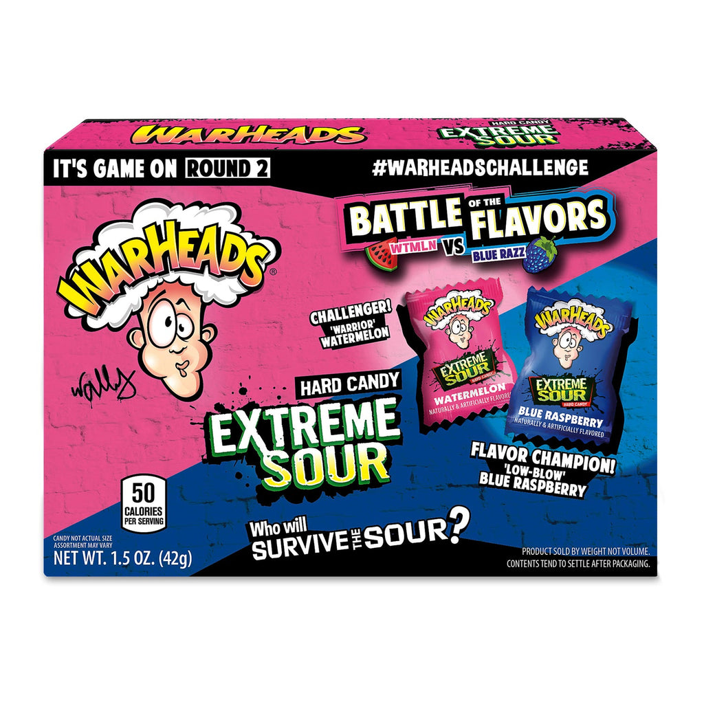 Warheads Hard Candy Extreme Sour Battle Candy, 1.5-oz. Boxes
