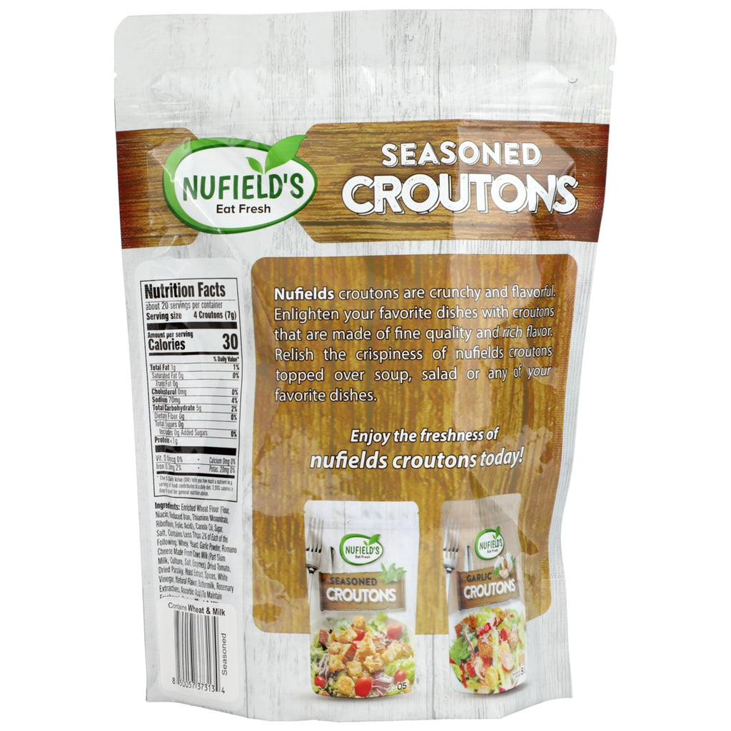 Nufield's Eat Fresh Seasoned Croutons, 5 oz. Bag