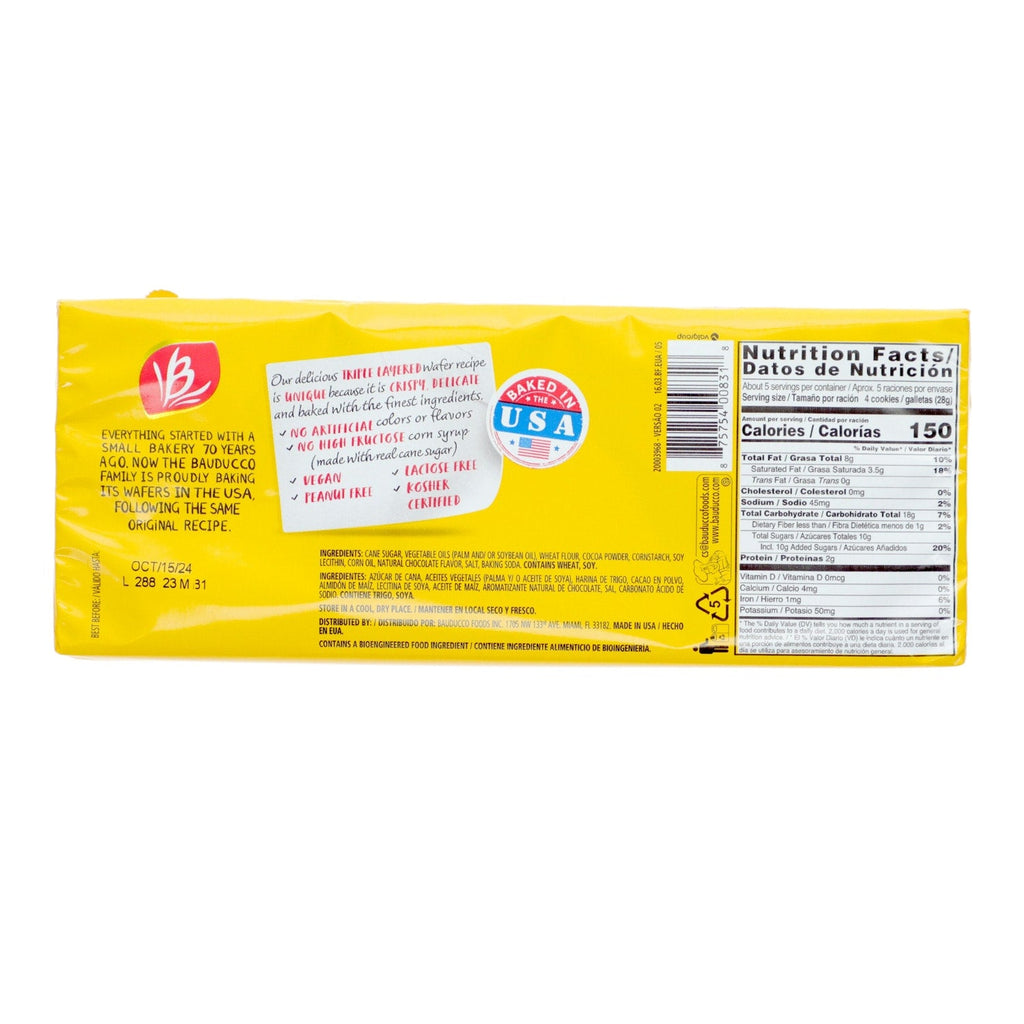 Bauducco Chocolate Wafers, 5 oz.