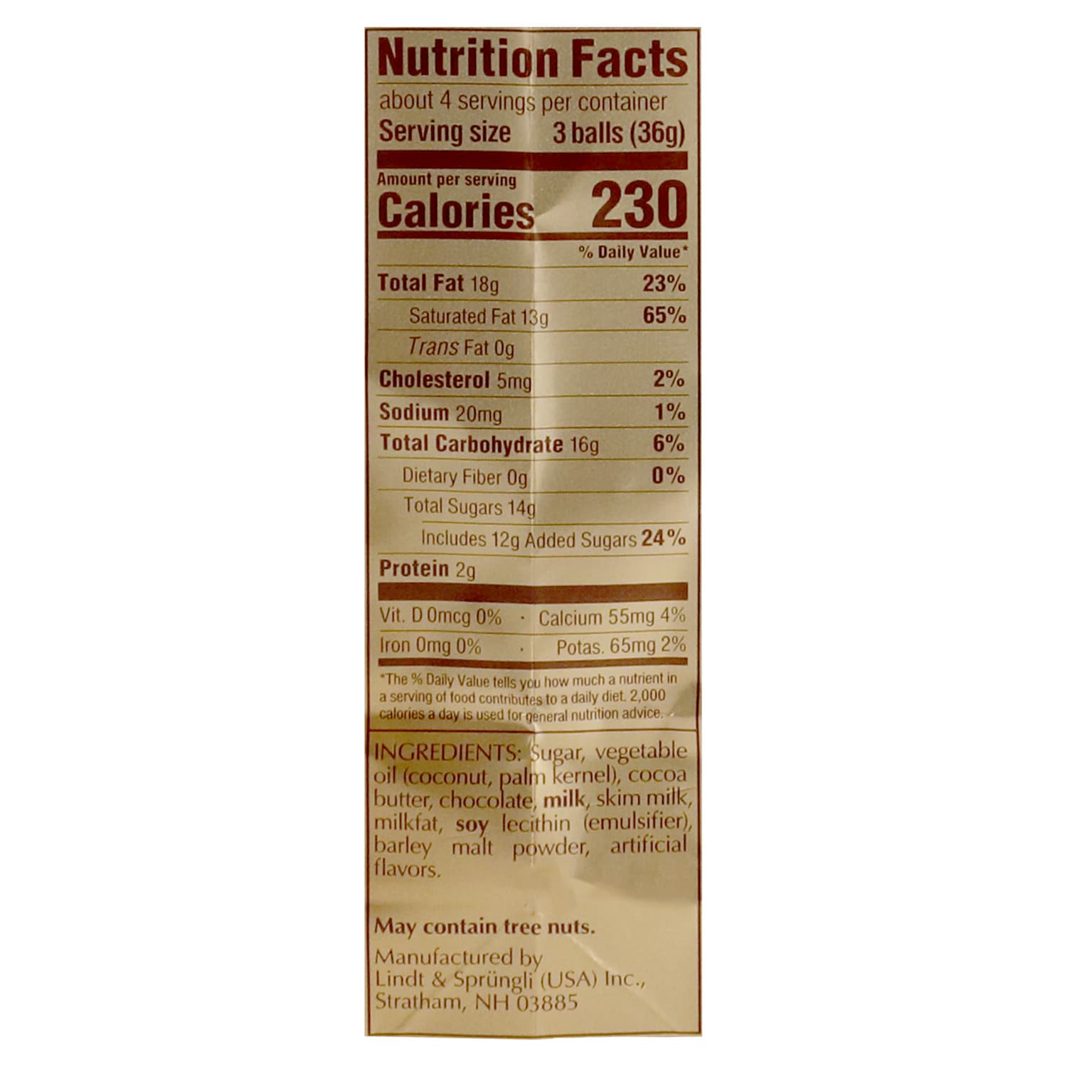 Lindt Lindor Assorted Chocolate Candy Truffles, 1-ct.