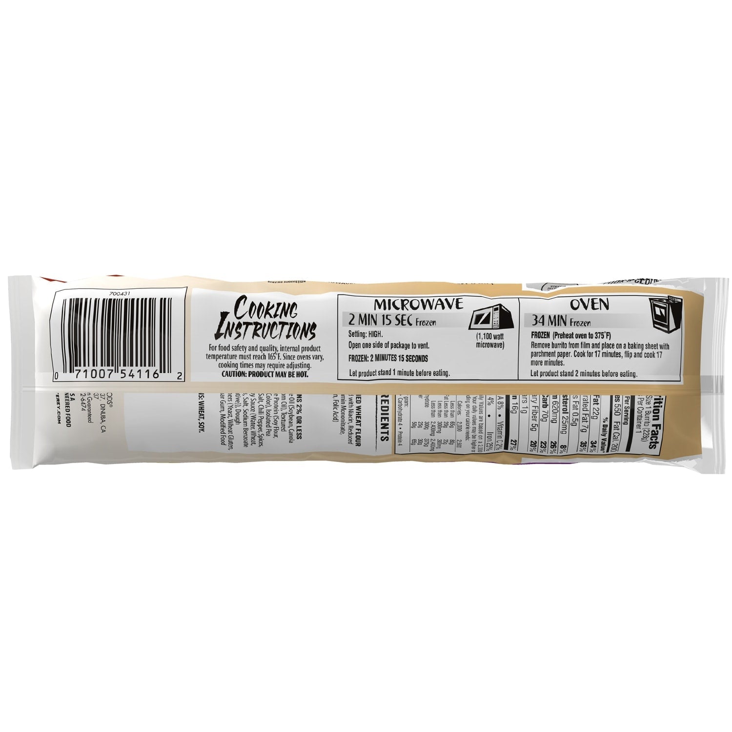 Ruiz El Monterey XX Large Beef &amp; Bean Burrito 8 oz