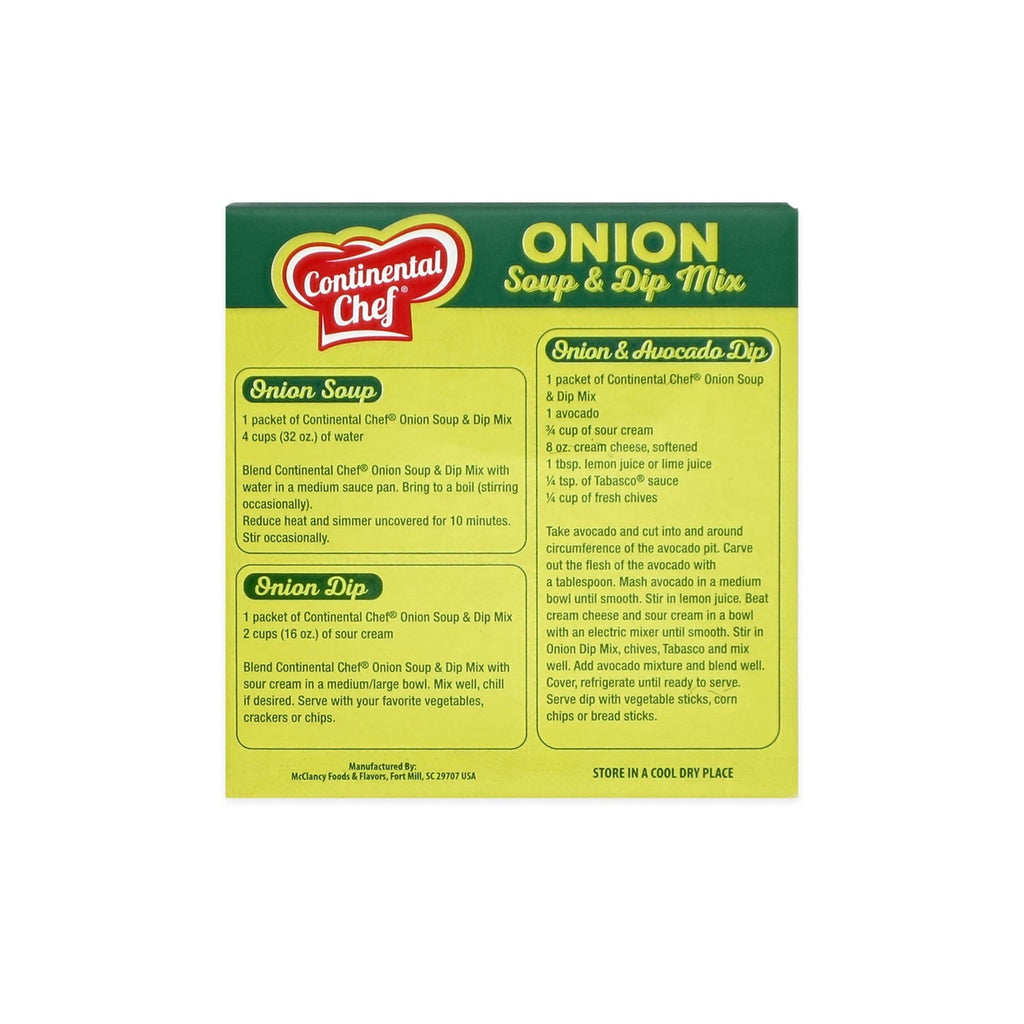 Continental Chef Onion Soup and Dip Mix, 3-pk. Box