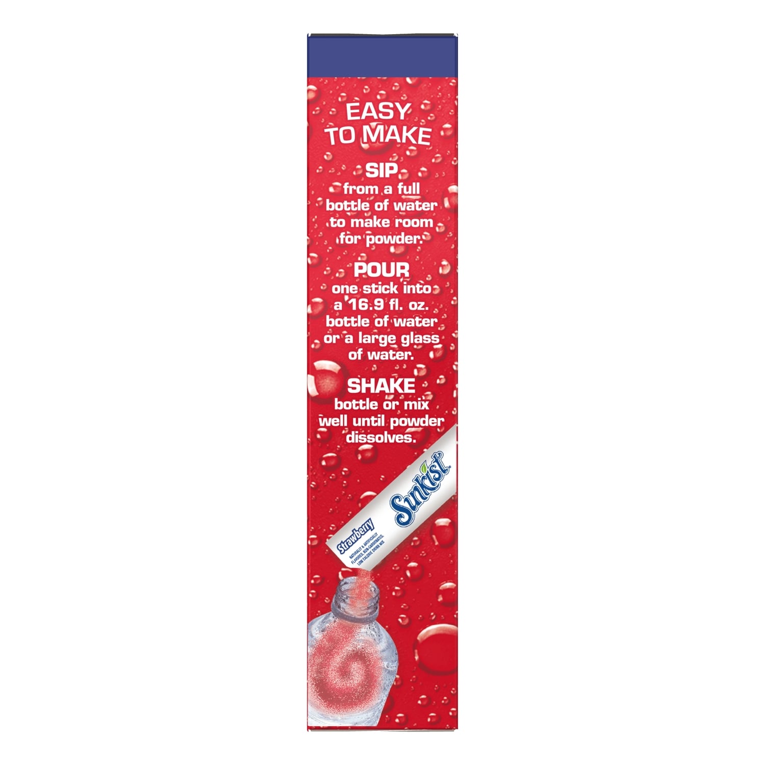 Sunkist Strawberry Zero Sugar Drink Mix, 6-pc Pack.