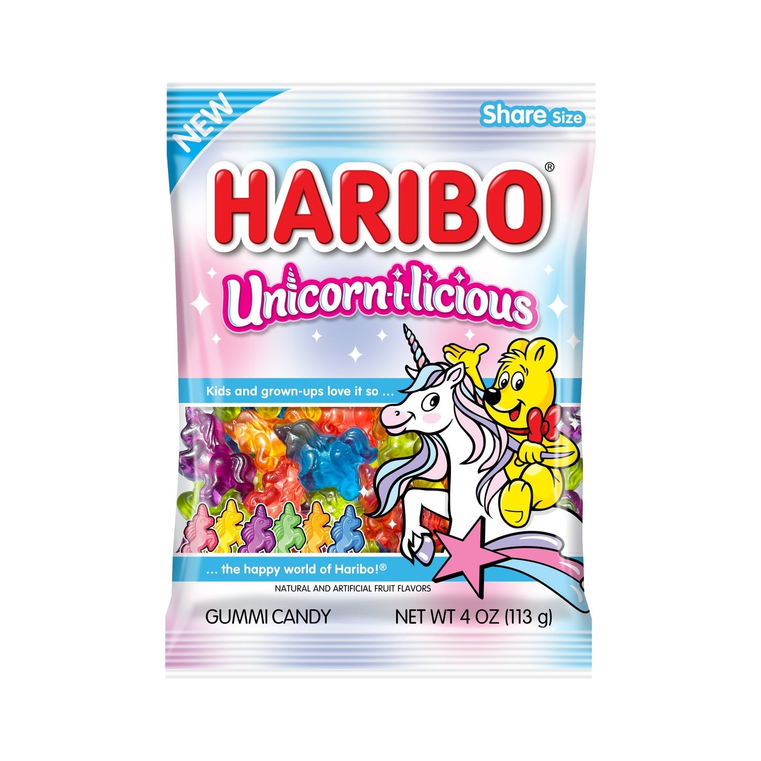 Haribo Unicornilicious Gummy Candy, 4 oz.