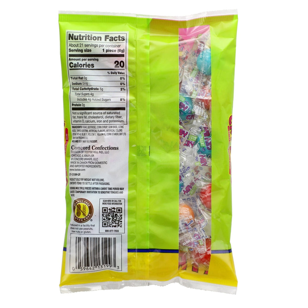 Dubble Bubble Cry Baby Sour Sour Bubble Gum Candy, 21-pc Pack.