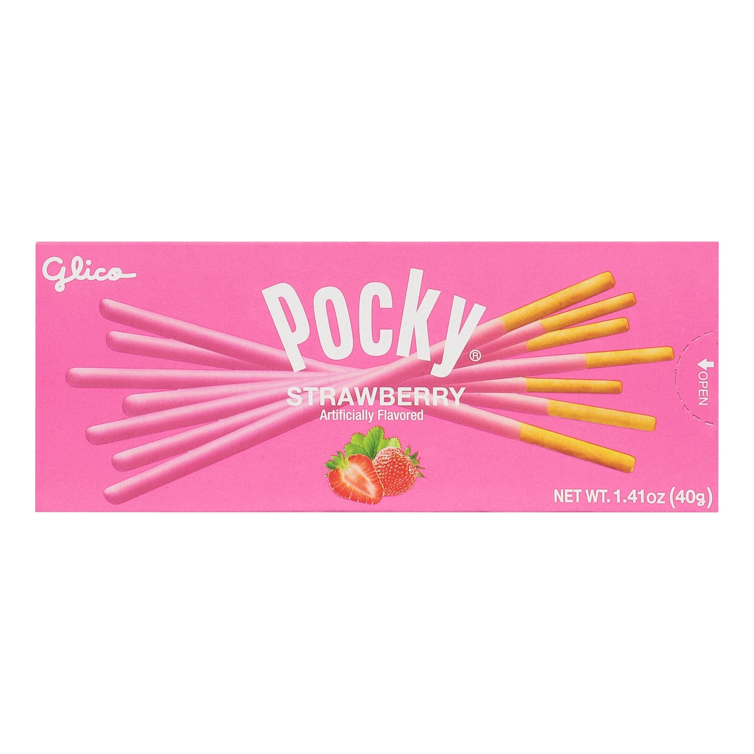 Pocky Strawberry Cream Covered Strawberry Biscuit Sticks, 1.41 oz.