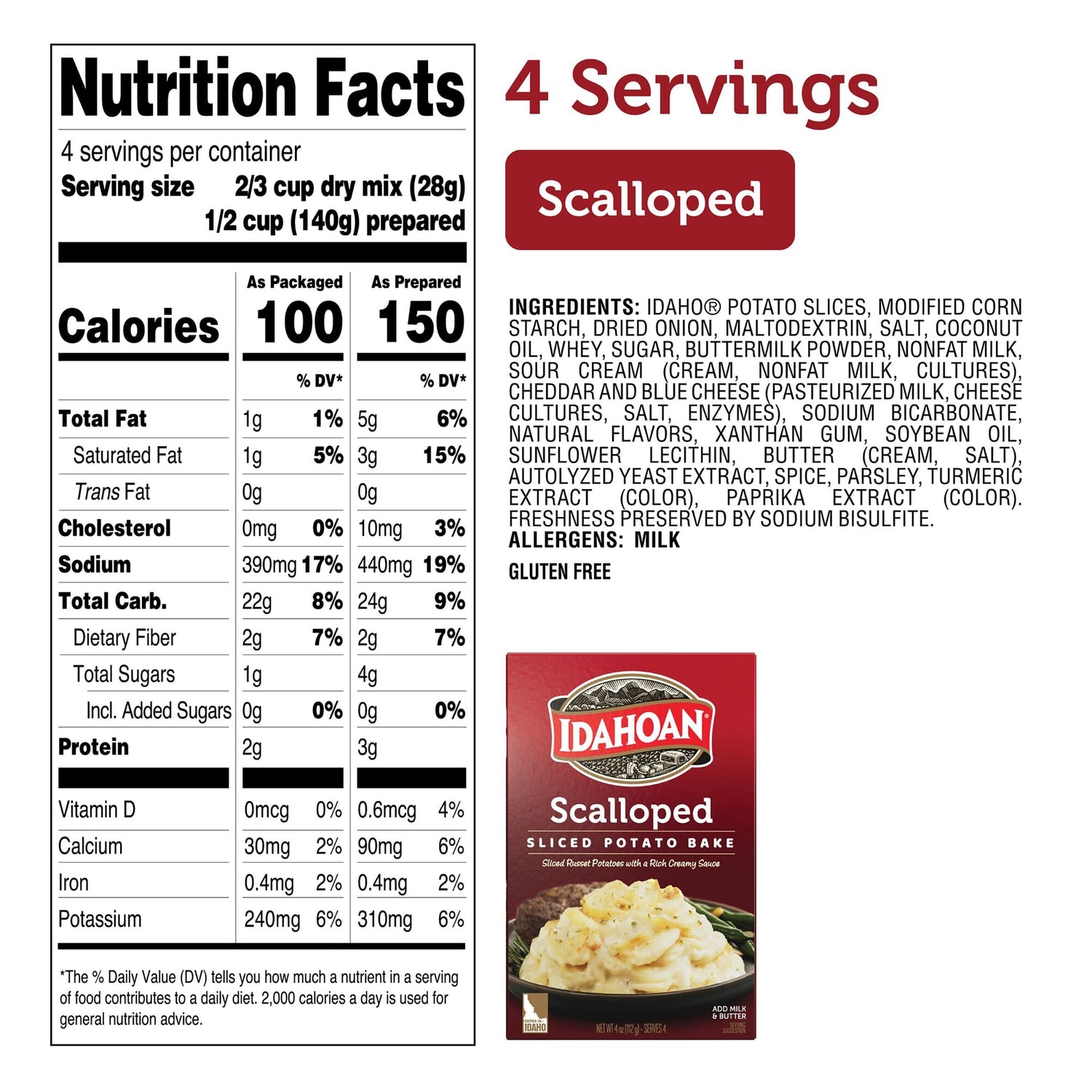 Idahoan Scalloped Sliced Potato Bake, 1-ct.
