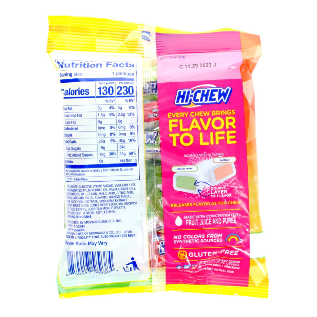 HI-CHEW Green Apple and Mango Fruit Chews, 1.94-oz. Bags