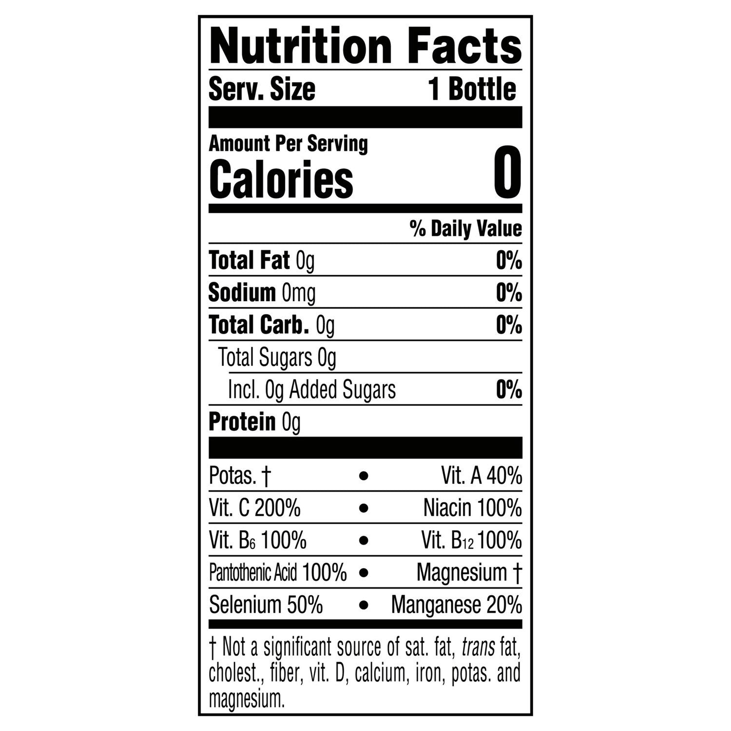 Glaceau Zero Sugar Vitamin Water, 1-ct.