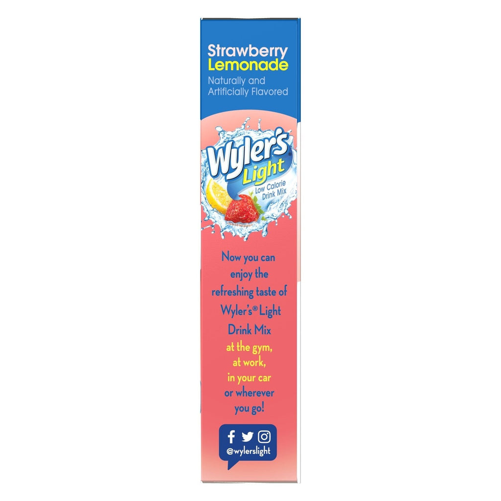 Wyler's Light Strawberry Lemonade Drink Mix, 8-pc Pack.